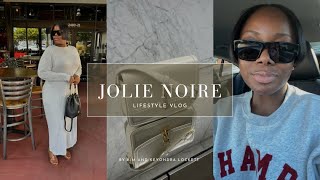 Jolie Noire Vlogtober  workout goal accomplished mani pedi bobcut juggling entrepreneurship [upl. by Woodrow505]