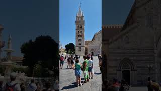 ASTRONOMICAL BELL TOWER CLOCK IN PIAZZA MESSINA ITALY [upl. by Cybil]