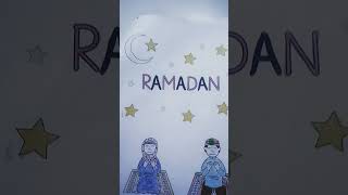 RAMADAN ☪️ art calligraphy drawing ramadan fatimas magic world ☪️🕌🤍🩷♥️☺️ [upl. by Coben]