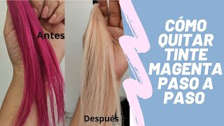 cómo quitar un tinte magenta paso a paso  Lilyymakeuup [upl. by Elberfeld]