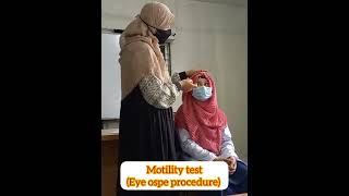 Motility test  Ophthalmology ospe procedure bangla  eyeospe finalprof [upl. by Boycey]