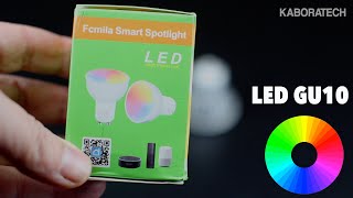 Lampadas Inteligentes RGB WIFI GU10 [upl. by Ahsiened]