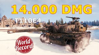 World of Tanks T110E4  3 Kills 14K Damage [upl. by Ittocs]