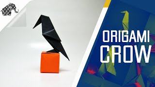 Origami  How To Make An Origami Crow Raven [upl. by Trip]