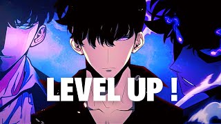 Jin woo  SOLO LEVELING  level up video anime sololeveling music [upl. by Sonahpets334]