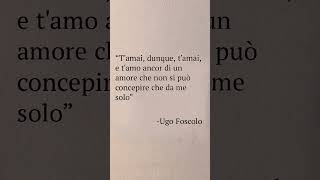 Ugo Foscolo 📖 foscolo poesia poesie poetry poeta frasi citazioni cultura [upl. by Cir]