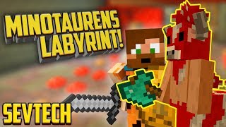 MINOTAURENS LABYRINT  SevTech Modpack  30 [upl. by Glynas]