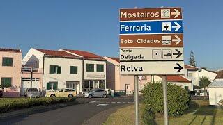 Walking from Ponta Delgada Airport PDL to City Center in 4K Sao Miguel Azores Portugal 13092024 [upl. by Wanda136]