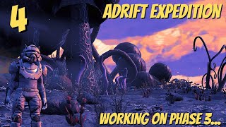 Working On Phase 3  No Mans Sky Adrift Expedition Part 4 [upl. by Auliffe71]