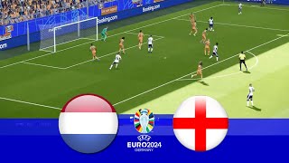 Netherlands vs England  EURO 2024 Semifinals  eFootball PES 2021 [upl. by Nyloc386]