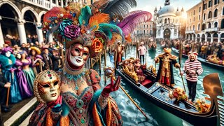 Venice Carnival 2024  The Best Moments  The best masks of Venice  The most beautiful city [upl. by Ahsrat196]