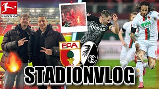 PYROSHOW in Augsburg 🔥🧨  FC Augsburg vs SC Freiburg Stadionvlog 🏟 mit DullenMIKE [upl. by Darcee]