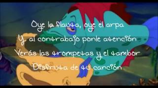 Bajo el mar Karaoke  La Sirenita Disney [upl. by Anikahs796]