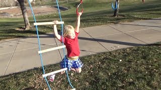 when she Climbs on The Ninjaline at the Park [upl. by Tita]