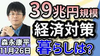 森永康平「39兆円規模の経済対策が決定 暮らしはどうなる？」「『103万円の壁』引き上げ、与党が年収の壁『分離案』検討」「10月の消費者物価指数 『米類』は去年同月比589％上昇」１１月２６日 [upl. by Allenotna98]