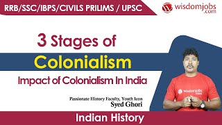 Stages of Colonialism  Three Stages of Colonization  Impact of Colonialism In India Wisdom jobs [upl. by Cash]