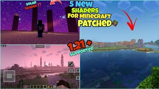 Top 5 Shaders for Minecraft patched 🔥  Solar Shader ⁉️  New Update 121 🔥 [upl. by Noyk]