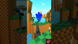 A drone films Shin Sonic Tapes playing in a Sonic game [upl. by Gnidleif]