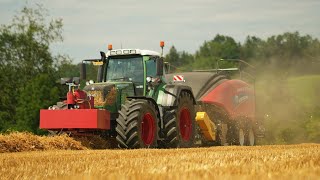 Fendt 930  Fendt 716 Vario mit New Holland Big Baler 1290 beim Stroh Pressen [upl. by Eelirem]