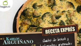 Receta Exprés Quiché de brócoli y berberechos gratinados [upl. by Joya530]