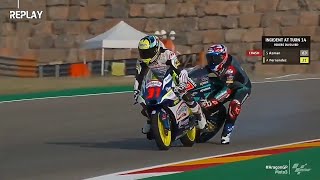 Adrian Fernandez and Syarifuddin AzmanquotDamokquot crash in Aragon [upl. by Barny]