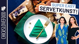 KERST SERVETTEN VOUWEN  CHICKSLOVEFOOD [upl. by Seebeck200]