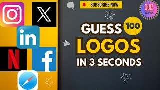 Guess the Logo in 3 Seconds  Can you Guess All 100 Logos [upl. by Miran]