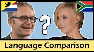 Charlize Theron and Belgian Interviewer  Afrikaans amp Dutch Compared [upl. by Enoj529]