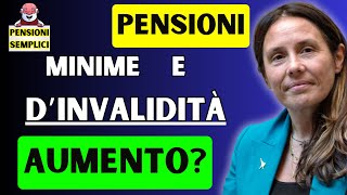 🟨 PENSIONI MINIME E DINVALIDITA QUANTO AUMENTERANNO❓ SCOPRIAMOLO❗️ [upl. by Carmita658]