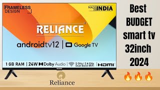 Reliance 32 inch HD Ready Smart Android TV with Android 12 24 W Dolby Audio  RE32MP3972 [upl. by Akimaj]