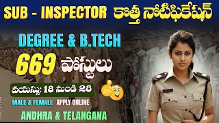 Sub Inspector Job Notification ReleaseDegree amp BTech CandidatesLatest Government Job [upl. by Ainigriv]