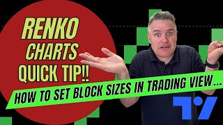 How To Set RENKO CHART trading BLOCK SIZES in TradingView QUICK TIP [upl. by Adnouqal]