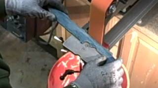 How to make a knife on a Wilmont Grinder Part 1mp4 [upl. by Suravart260]