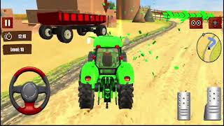 TRACTOR 3D FARMING SIMULATOR 😈 GAME VIDEOtractor tractorgame tractorfarming [upl. by Quinby]