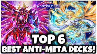 TOP 6 BEST ANTIMETA DECKS in MASTER DUEL [upl. by Ellecram]