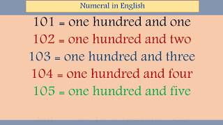 English Numbers 101 – 200 in words  spellings [upl. by Ches]