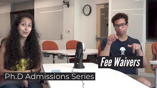 PhD admissions pt 4 fee waivers [upl. by Cecilius]