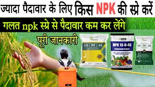 धान की पैदावार बढ़ाना है तो ये NPK की स्प्रे करेंPaddy high yield sepry130450052340050 best [upl. by Shanleigh996]