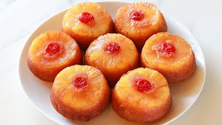 Mini Pineapple Upside Down Cakes Recipe [upl. by Guglielmo778]