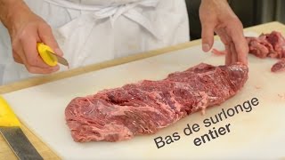 L’arrièreplan de la boucherie Bifteck de bas de surlonge bavette [upl. by Furey47]