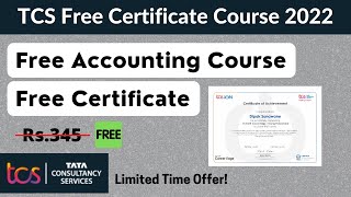 TCS Free Accounting Online Course with Free Certificate [upl. by Tuckie]