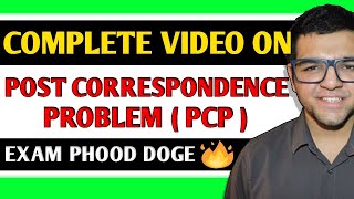 Post Correspondence Problem  PCP  🔥🔥 [upl. by Yrem]