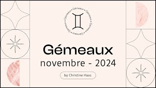 Horoscope Gémeaux ♊️ Novembre 2024 🦉 par Christine Haas [upl. by Aivyls]