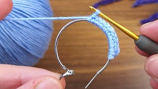 çok kolay küpe örgü modeli  häkeln für anfänger вязание  how to make [upl. by Dianthe]