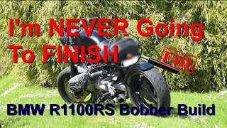 BMW R1100RS  Almost Finished  Custom Brat Style Bobber Motorcycle Build Part 6 [upl. by Nosde]