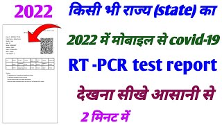 RT PCR report kaise check karte Hain RT PCR रिपोर्ट कैसे चेक करें [upl. by Anola421]