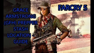 Far Cry 5  Grace Armstrongs Prepper Stash GUIDE  Under the Burning House [upl. by Ahsemrac248]