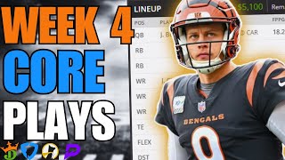 Best DraftKings amp FanDuel NFL Picks  Week 4 [upl. by Leonid]