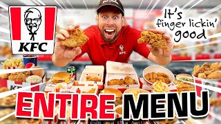 Eating the Entire KFC Menu 10000 Calorie Challenge [upl. by Yordan909]