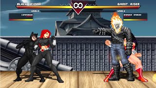 Black Widow amp Catwoman VS Ghost Rider amp Wonder Woman I HIGH LEVEL EPIC FIGHT [upl. by Irrep]